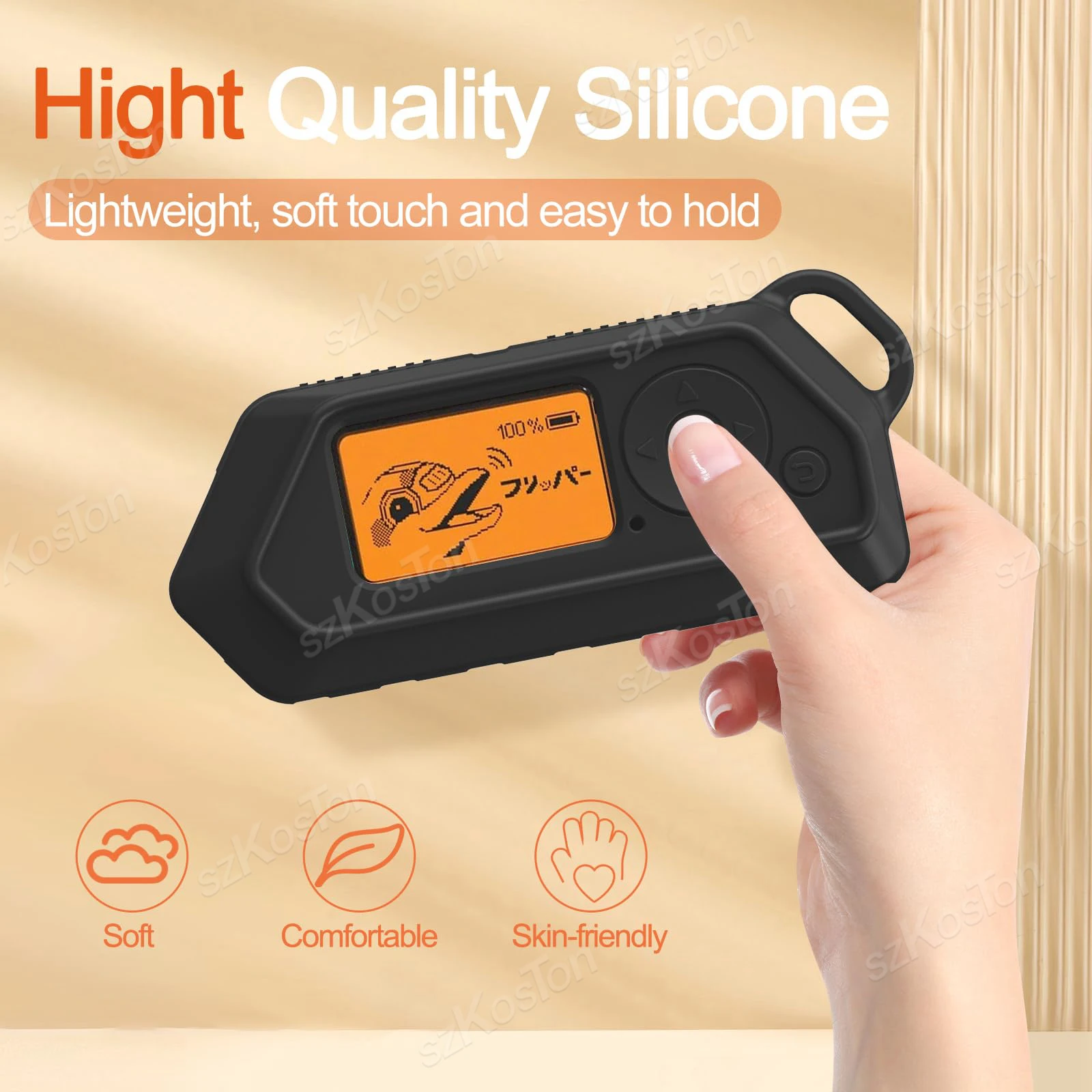 Para Flipper Zero funda protectora de silicona totalmente suave con mosquetón Compatible con Flipper Zero dispositivo cubierta accesorio de juego - imagen 4