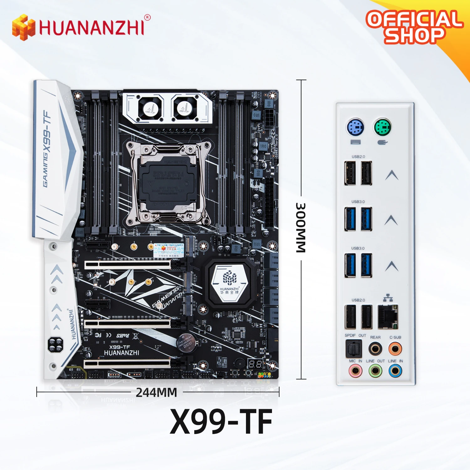 Placa base HUANANZHI X99 TF LGA 2011-3 XEON X99 compatible con Intel E5 2666 2678 2696 v3 v4 DDR3 DDR4 RECC memoria no ECC NVME RU - imagen 3