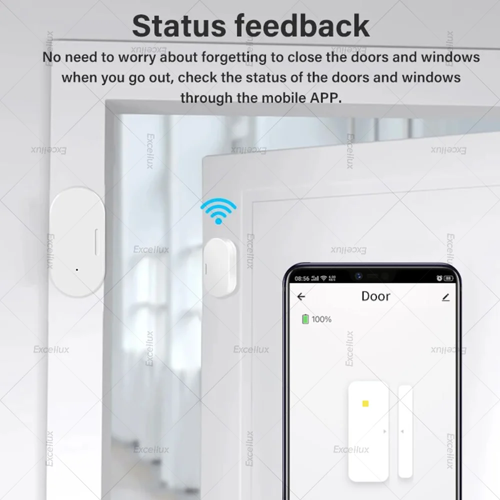 Sensor de puerta Tuya Zigbee, Detector de ventana, Sensor magnético, protección de seguridad para el hogar inteligente, aplicación remota Smartlife, Monitor, necesita puerta de enlace - imagen 4