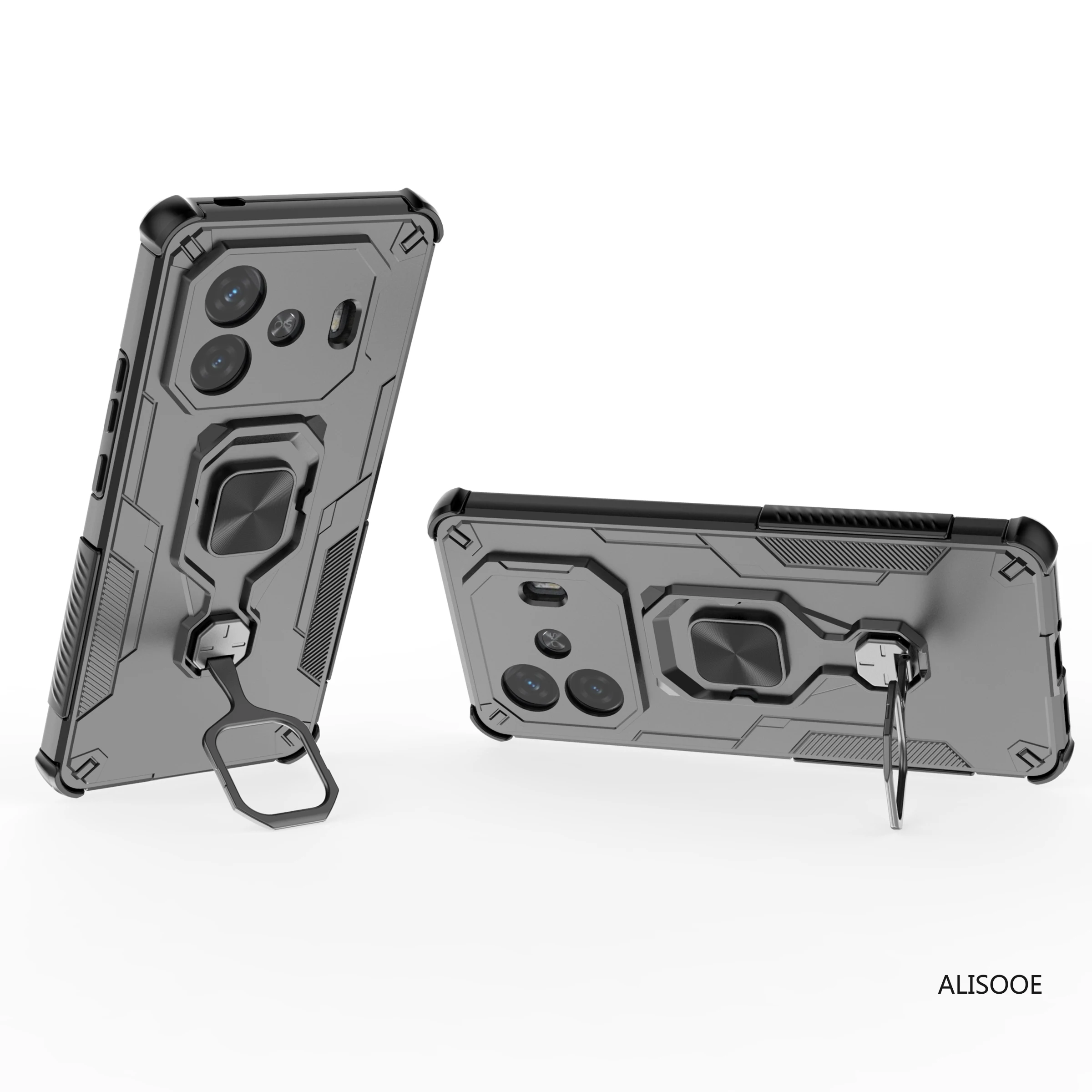 Béquille rotative Capa pour Vivo IQOO Z9 Turbo 5G, étui avec anneau magnétique, Protection de téléphone Fundas - imagen 4