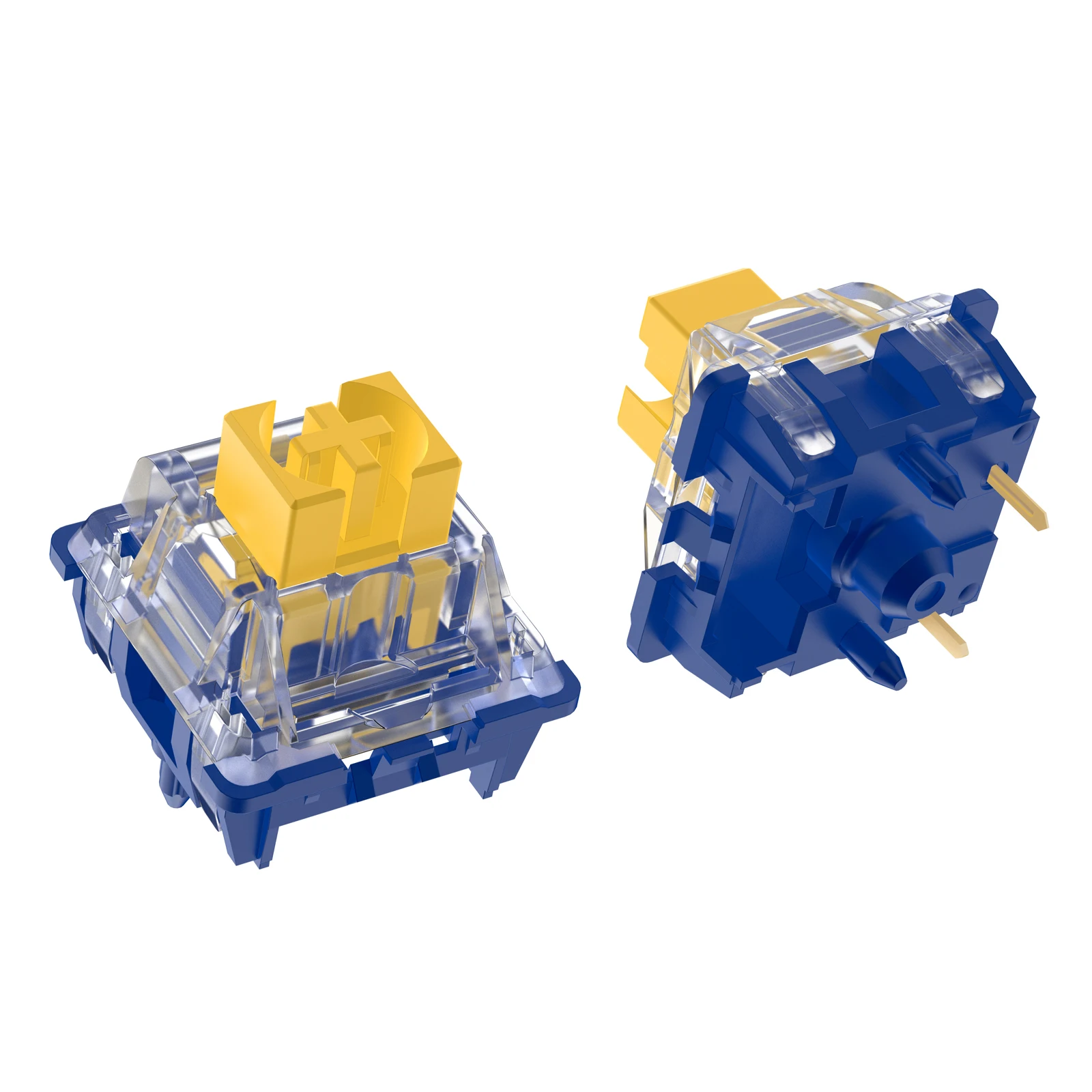 DUROCK-interruptores plateados de velocidad, interruptores lineales de actuación de 1mm, Thocky, 56g, resorte largo, JWK Splash Brothers, interruptores de teclado para juegos - imagen 5