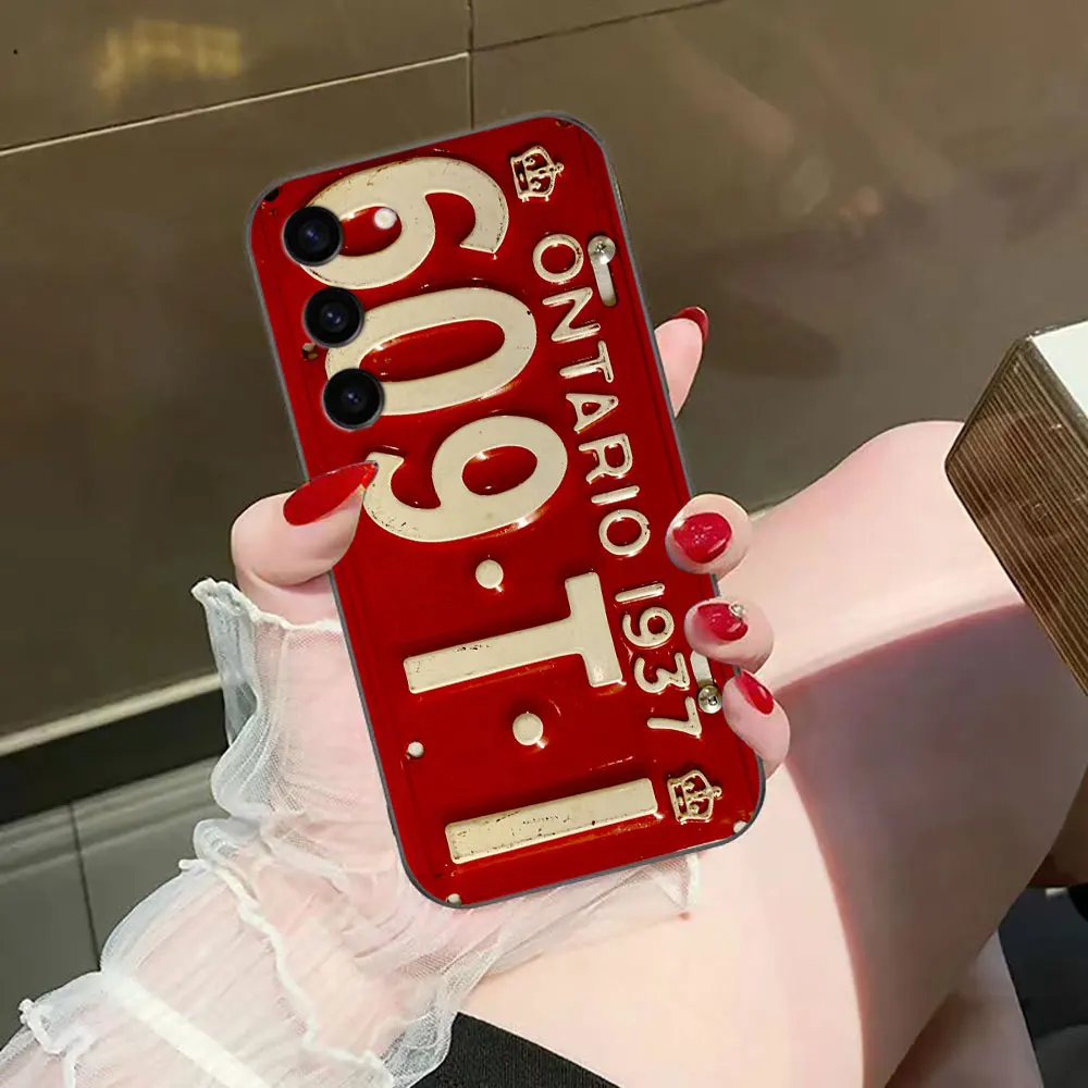 Funda de teléfono con cubierta de número de matrícula Retro para Samsung Galaxy S25 S24 S23 S22 S21 S20 FE S10 S9 PLUS ULTRA TPU Funda Capa - imagen 5