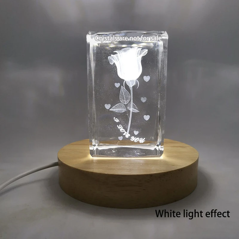 Luces decorativas de escritorio de madera, Base de luz, luz nocturna, pantalla Led Usb de madera, soporte de exhibición, lámpara, adorno artístico - imagen 4