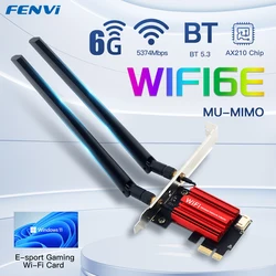 Fenvi AX210 WiFi 6E PCIe Tarjeta Tri-Band Bluetooth 5.3