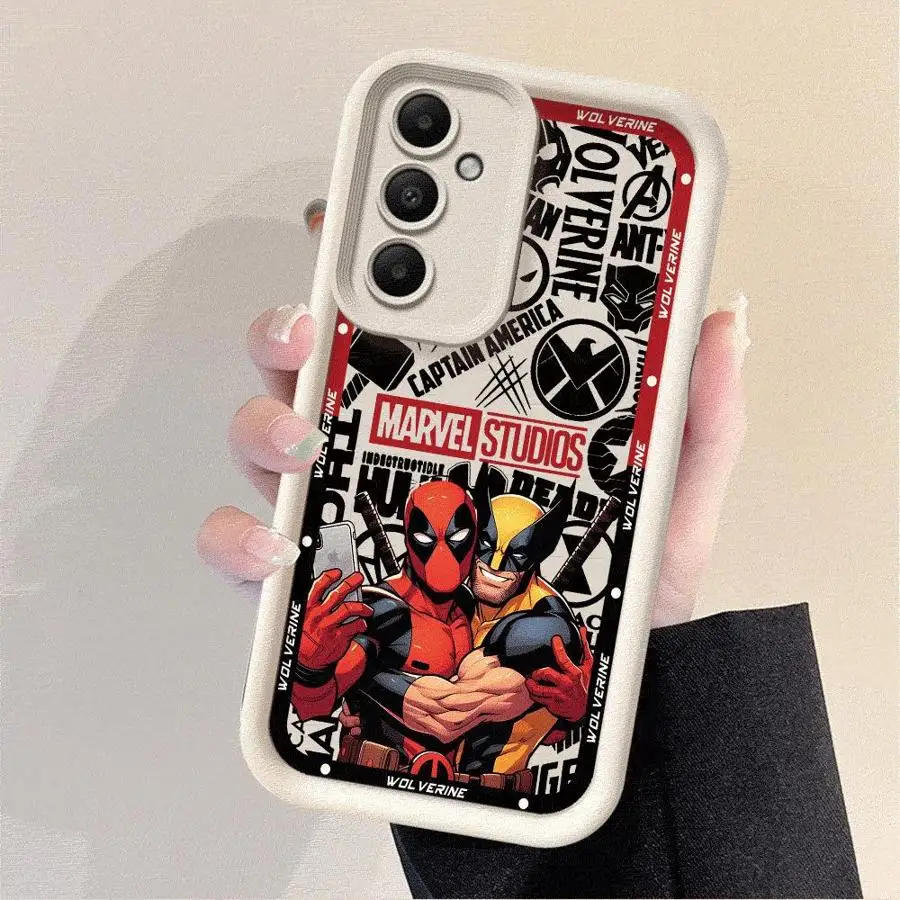 Funda de teléfono Marvel Deadpool para Galaxy A12 A13 A14 4G 5G A13 A22 5G A23 4G 5G A24 4G A32 4G 5G A33 5G A34 5G mate - imagen 3
