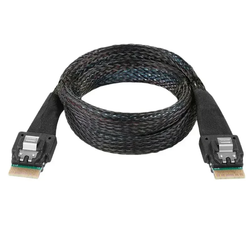SFF-8654 Slim SAS Target a PCI-E Slimline SAS 4,0, SFF-8654, 4i, 38 Pines, Mini Cable SAS