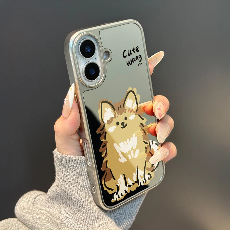 Bonita funda de teléfono woof para iPhone 11/12/13/14/15/16/17 Pro Max AIR PLUS, funda de teléfono epoxi TPU anticaída - imagen 2