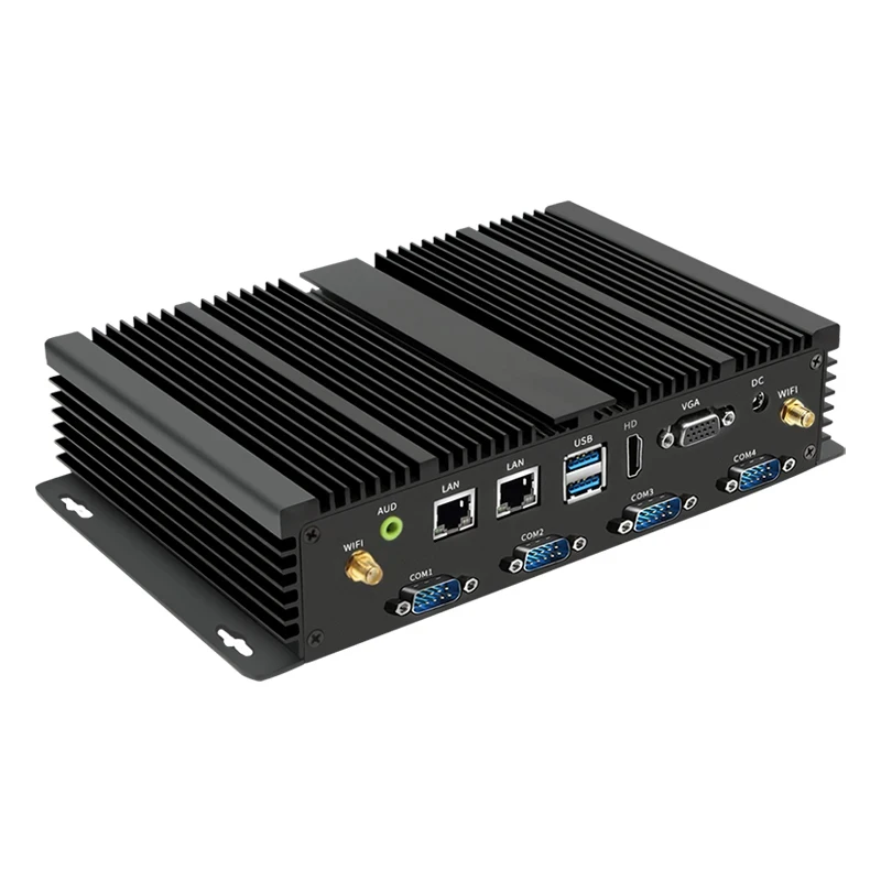 Mini PC Industrial resistente sin ventilador Core i7 5500U i5 4200U i3 5005U 2955U 16G DDR3 computadora 2 * LAN 6 * COM HDMI VGA WiFi Win11 Nuc - imagen 4