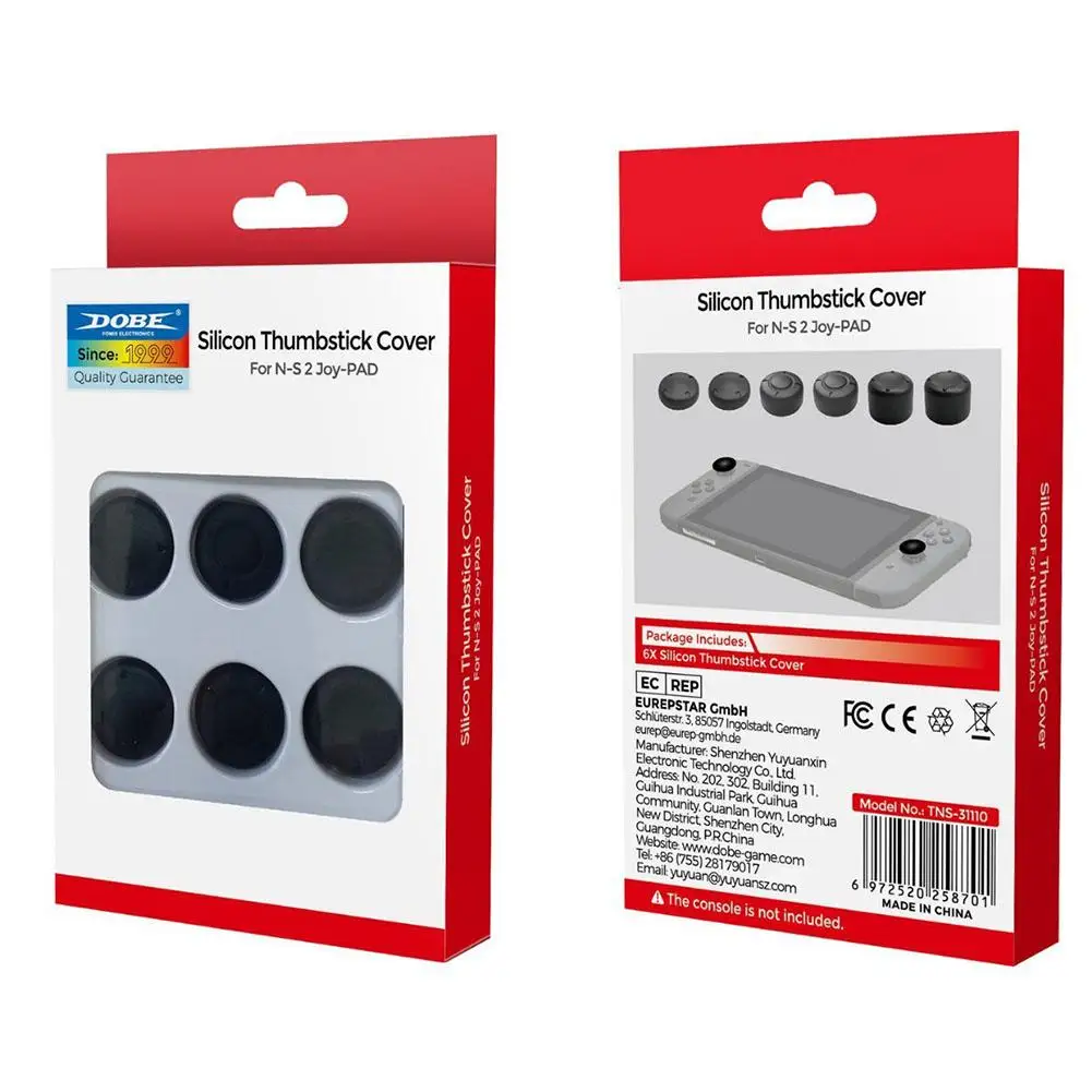 Tapa basculante negra para consola de juegos Switch 2, tapa de botón de protección aumentada de silicona, accesorios de juego 2025