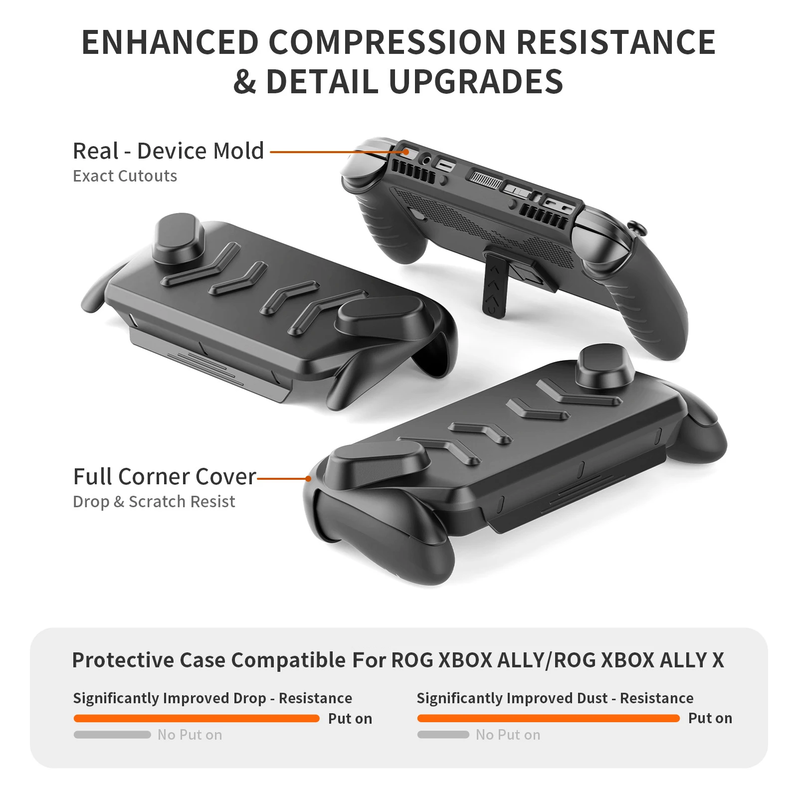 Funda protectora antiarañazos para ROG XBOX Ally/XBOX Ally X con cubierta superior y soporte ajustable, accesorios para juegos a prueba de sudor - imagen 5