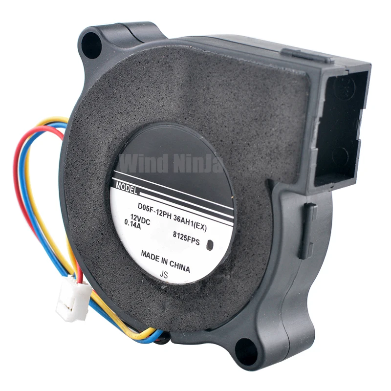 D05F-12PH 5cm 50mm ventilador 50x50x15mm DC12V 0.14A ventilador de refrigeración centrífugo de 4 pines para proyectores y impresoras