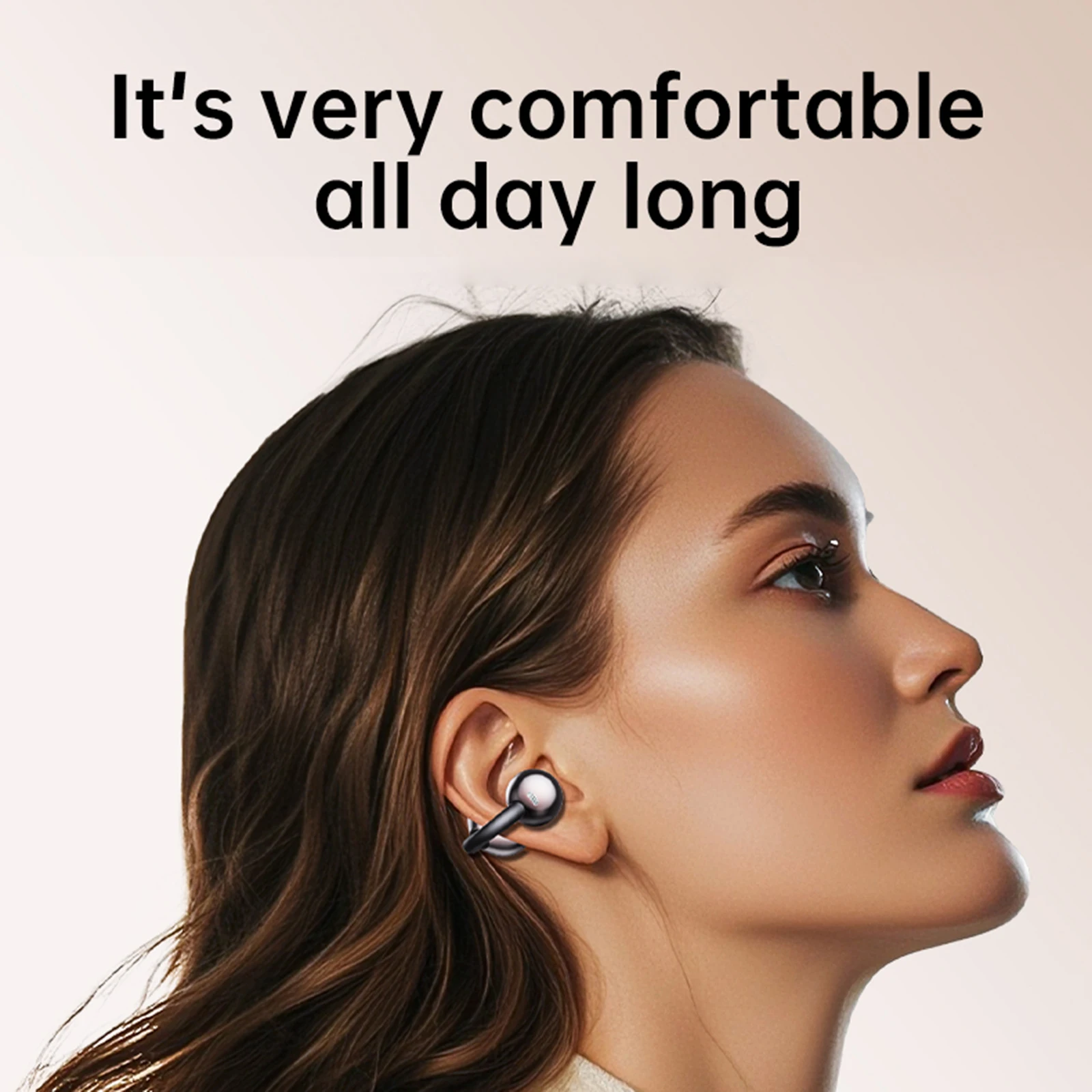 Auriculares inalámbricos con Clip de oreja abierta BT 6,0, auriculares de Fitness con micrófono incorporado, pantalla táctil inteligente a Color para deportes y Fitness