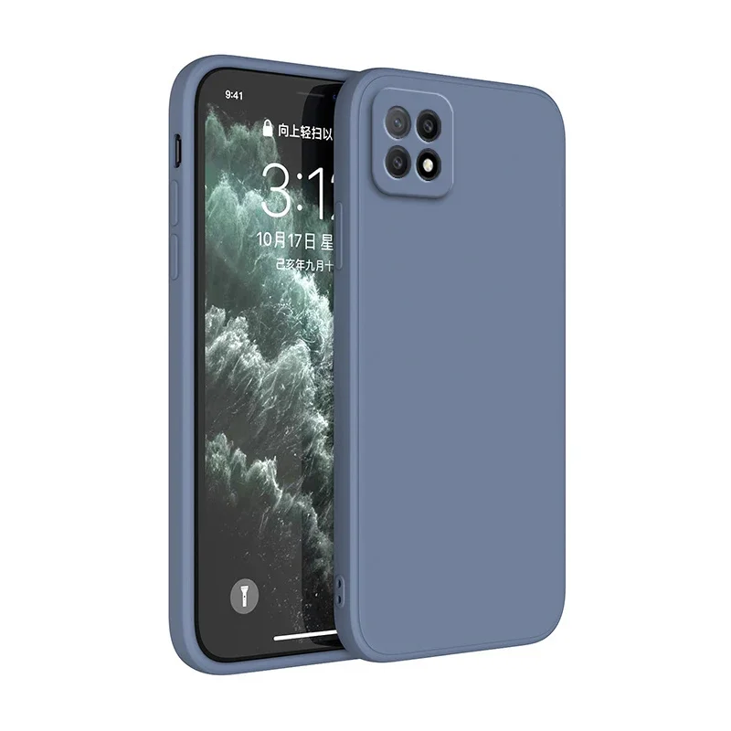 Funda blanda para OPPO A53 A72 A73 5G Coque protección de cámara a prueba de golpes cuadrado silicona líquida funda clásica de lujo Fundas