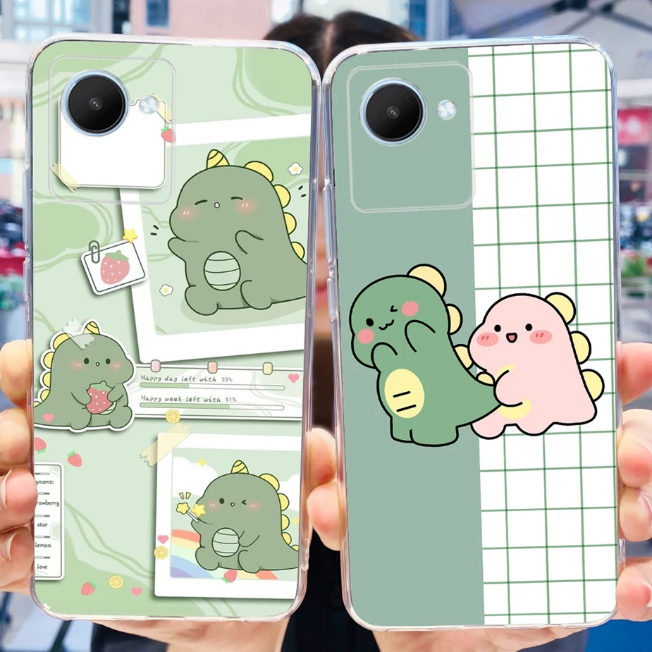 Funda de silicona transparente para teléfono Realme, carcasa trasera pintada bonita para Realme, C30s, C, 30 s, RealmeC30 - imagen 3