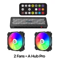 black  2 fans  hub