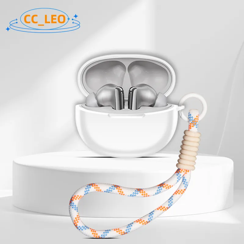 Funda para QCY MeloBuds N70 funda blanda de silicona lindo colgante con cordón QCY MeloBuds N70 funda protectora de carcasa a prueba de golpes - imagen 3