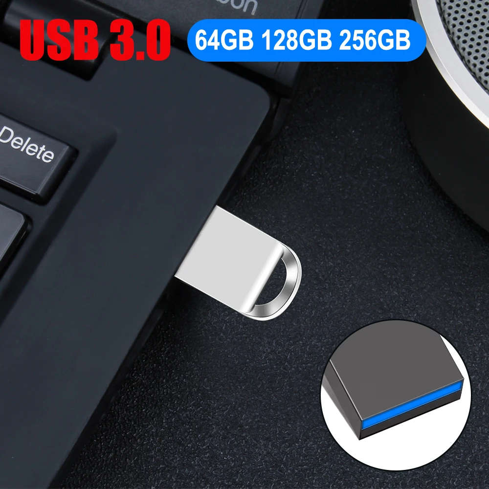10 Uds Mini unidad flash USB3.0 de metal 8GB 16GB 32GB 64GB 128G Personaliza Pen Drive pulgar memoria USB U disco regalo logotipo personalizado - imagen 3