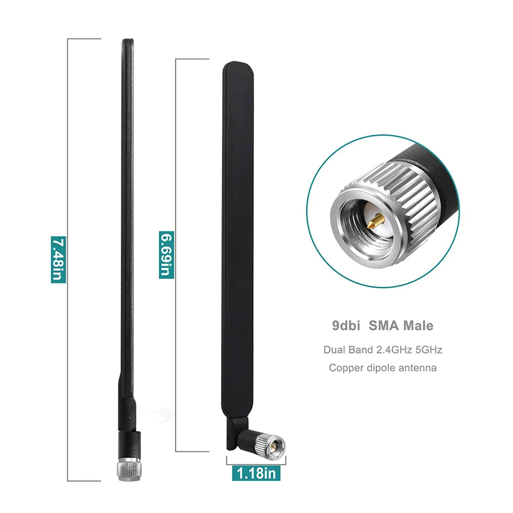 1 par para enrutador 4G LTE antena externa Gateway para B310s/B593s/B315/E5186s 4G antena SMA macho 698-2700MHz - imagen 2