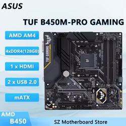 Placa base para juegos ASUS TUF B450M-PRO B450 placa mãe AM4 CPU compatible con Ryzen 5 5500 5 5600X 7 5700G 9 3900X ram DDR4 M.2 Micro ATX