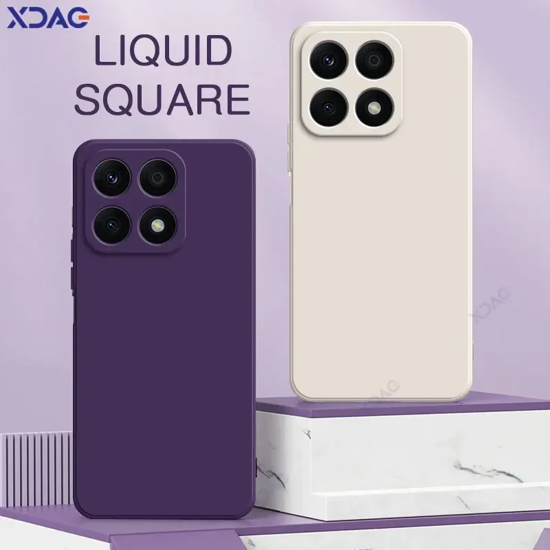 Fundas de lujo para teléfonos móviles, fundas para Honor X8A X8B, protección completa para cámara, funda trasera de silicona líquida cuadrada suave, HonorX8A HonorX8B