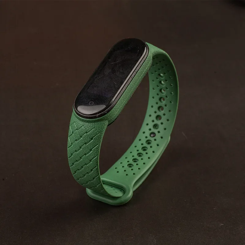 Correas de silicona para Xiaomi Mi Band 7, repuesto de muñeca NFC, pulsera deportiva Miband, Reloj con orificio de aire, Correa mi band 6 5 4 3 - imagen 5