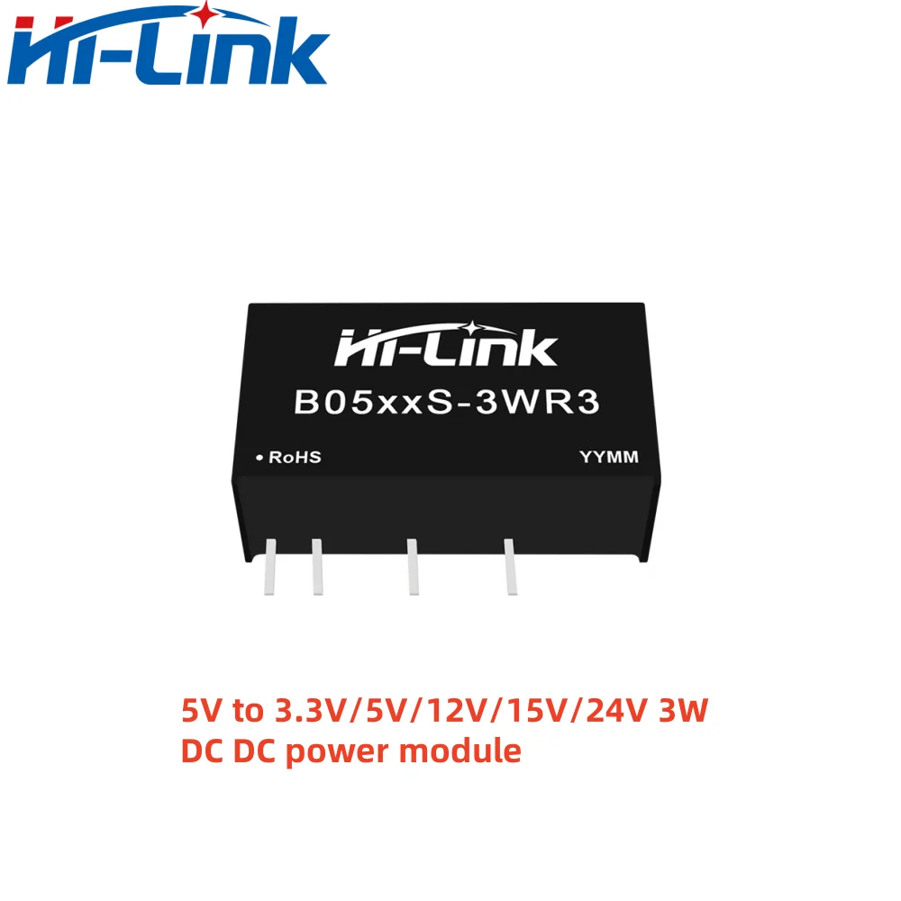 Hi-Link 5V a 3,3 V 5V 12V 15V 24V 3W DC módulo de alimentación B0505S-3WR3 aislamiento protección contra cortocircuitos