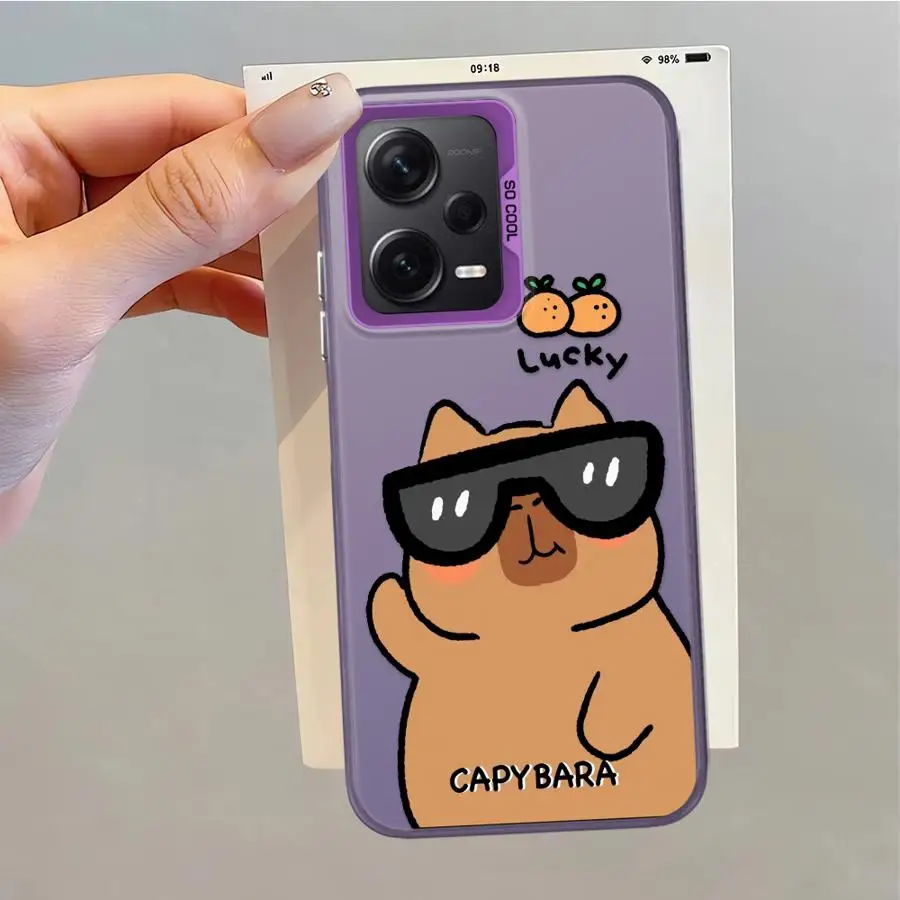 Funda para Xiaomi Mi 13T 12T Pro 11 Lite funda trasera para teléfono capibara dibujos animados lindo - imagen 2
