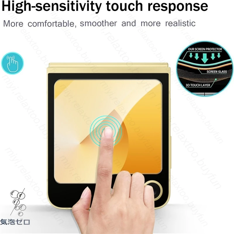 ZFlip 6 vidrio 8 en 1 Protector de pantalla exterior de cristal de cámara vidrio templado para Samsung Galaxy Z Flip6 Sumsung Samsun Flip 6 ZFlip6 5G - imagen 3