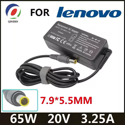 Adaptador de ordenador portátil de CA de 20V 3.25A 65W 7,9*5,5mm 8 pines para Lenovo IBM C100 C200 N200 X200 X300 R400 R500 T410 T510 V100 V200 cargador