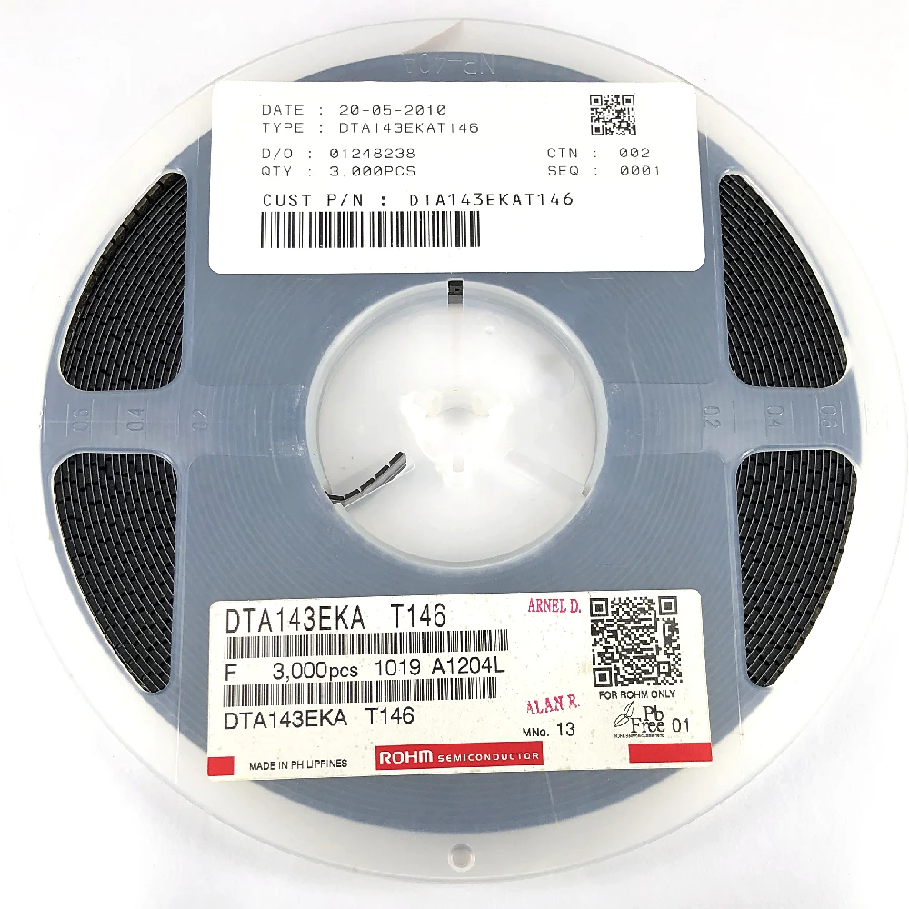 Transistores digitales DTA143EKAT146 SOT-23, transistores digitales DTA143EKA DTA143 SMD, resistencia de polarización integrada, marcado 13, 50 piezas - imagen 3