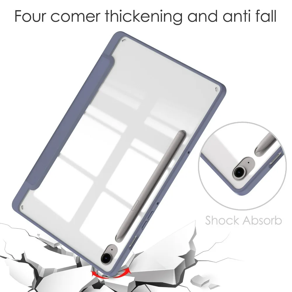 Para Samsung Galaxy Tab S10 FE 2025 SM-X520 X526B con estuche porta lápices para Galaxy Tab S10 FE / S9 FE funda para tableta de 10,9 pulgadas - imagen 5