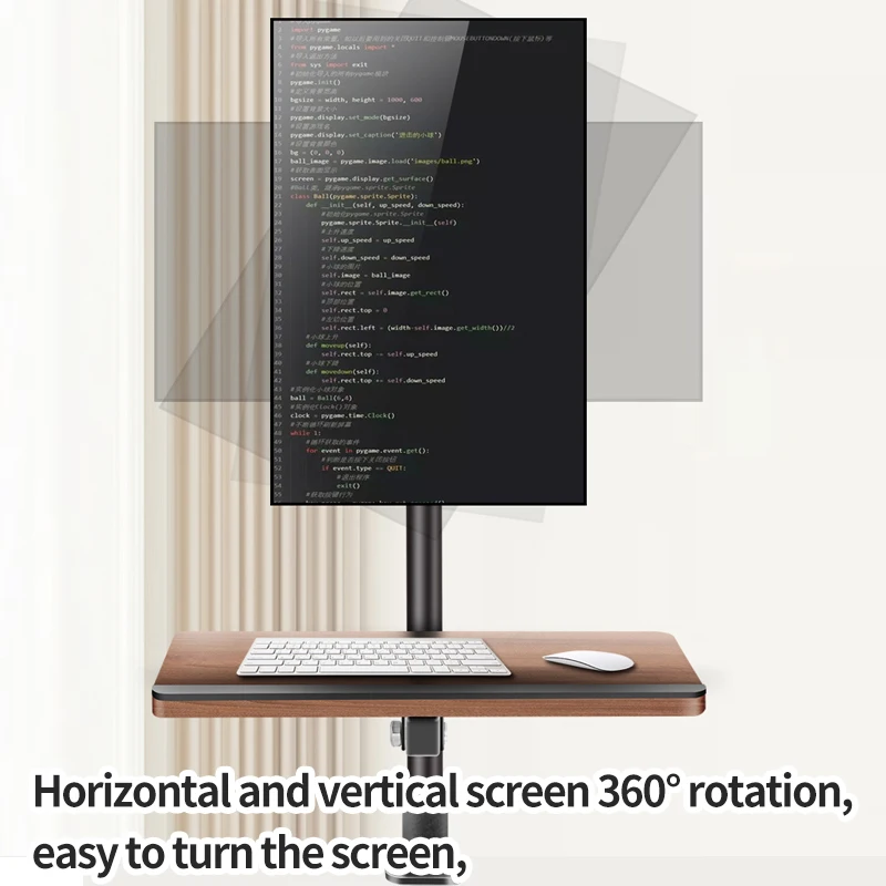 Soporte de escritorio de 14 "-27", soporte de Monitor de acero de 360 grados con movimiento completo, Base de abrazadera, brazo de montaje para Monitor, bandeja para teclado, organizador de escritorio XD06 - imagen 2