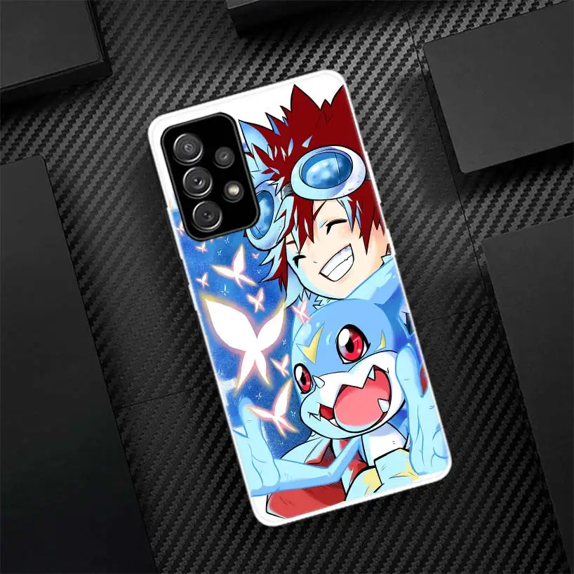 Funda de teléfono con llamada de silicona de Anime japonés Digimon Monster para Samsung Galaxy A52 A51 A50S A42 A32 A22 A12 A02S A30S A20S A10S A41 A - imagen 4
