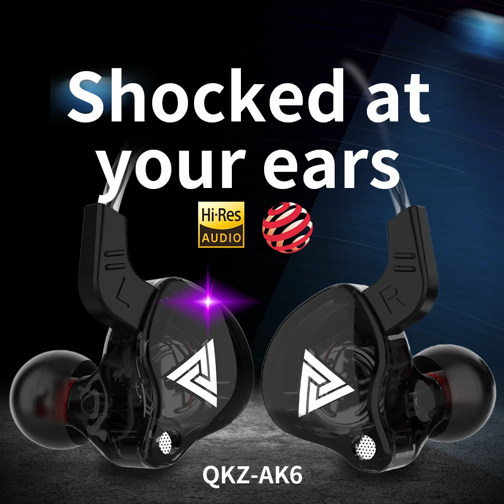 QKZ AK6 Auriculares In-Ear 6 Drivers Dinámicos HiFi con Micrófono Deportivo - imagen 3
