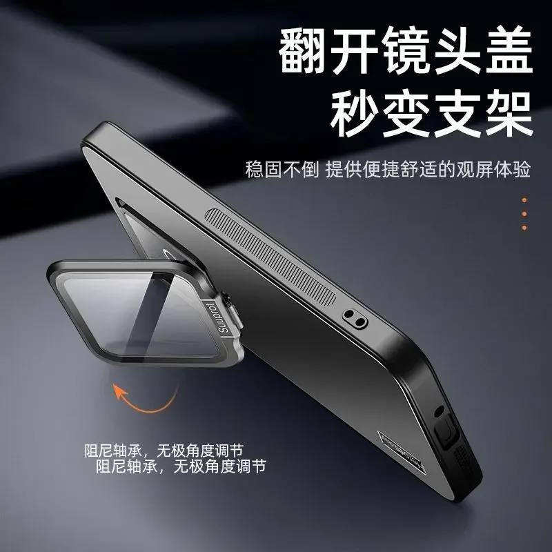 Para Realme GT7 GT 7T 7Pro Funda de lujo mate soporte de lente contraportada para Realme GT 7 versión Global Funda a prueba de golpes - imagen 5