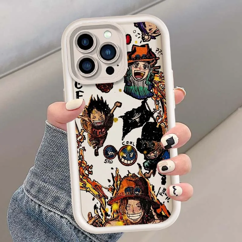 Funda Creativity Comic Ones Piece Zoro para Apple iPhone 16 15 14 13 12 11 Pro Max Plus Eye Ladder Phone Case - imagen 4