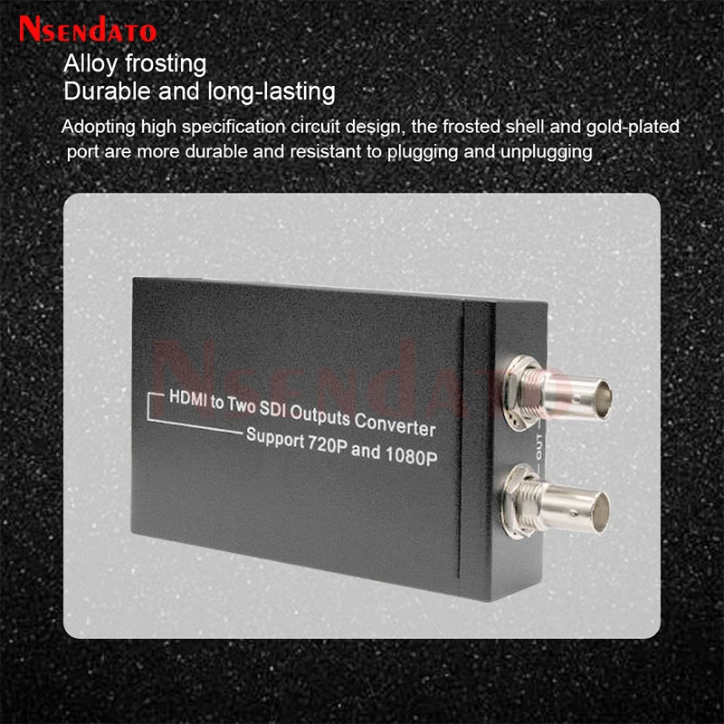 Convertidor de HDMI a SDI de 1080P, adaptador de transmisión de HDMI a 2ch, 3G-SDI/HD-SDI, para cámara, Monitor de TV - imagen 4