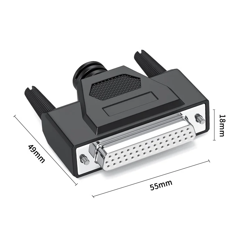 Conector de servidor de soldadura DB44, conector de cable de 3 filas, terminales de cabeza macho hembra, aguja sólida, enchufe chapado en oro Industrial de 44 pines - imagen 4