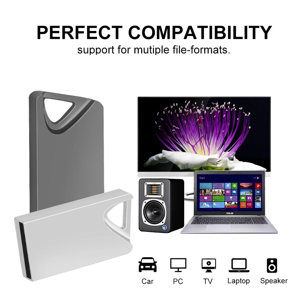 Mini unidad Flash USB de Metal, Pendrive pequeño de 32GB, 4GB, 8GB, 16GB, 32GB, 64GB, memoria usb 2,0 - imagen 4