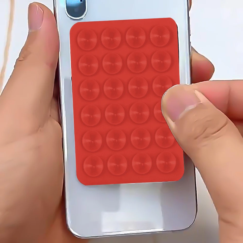 Almohadilla de succión de silicona multifuncional, soporte para teléfono, Funda de cuero antideslizante, montaje para accesorio móvil, Ventosa con respaldo - imagen 3