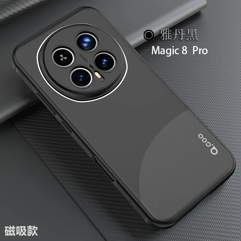 Funda de porcelana para Honor Magic8 Pro, funda mate de silicona suave magnética Invisible a prueba de golpes para Honor Magic8 Pro