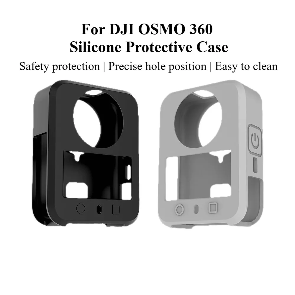 Funda de silicona para DJI Osmo 360, funda protectora para cámara de acción panorámica, accesorios antiarañazos