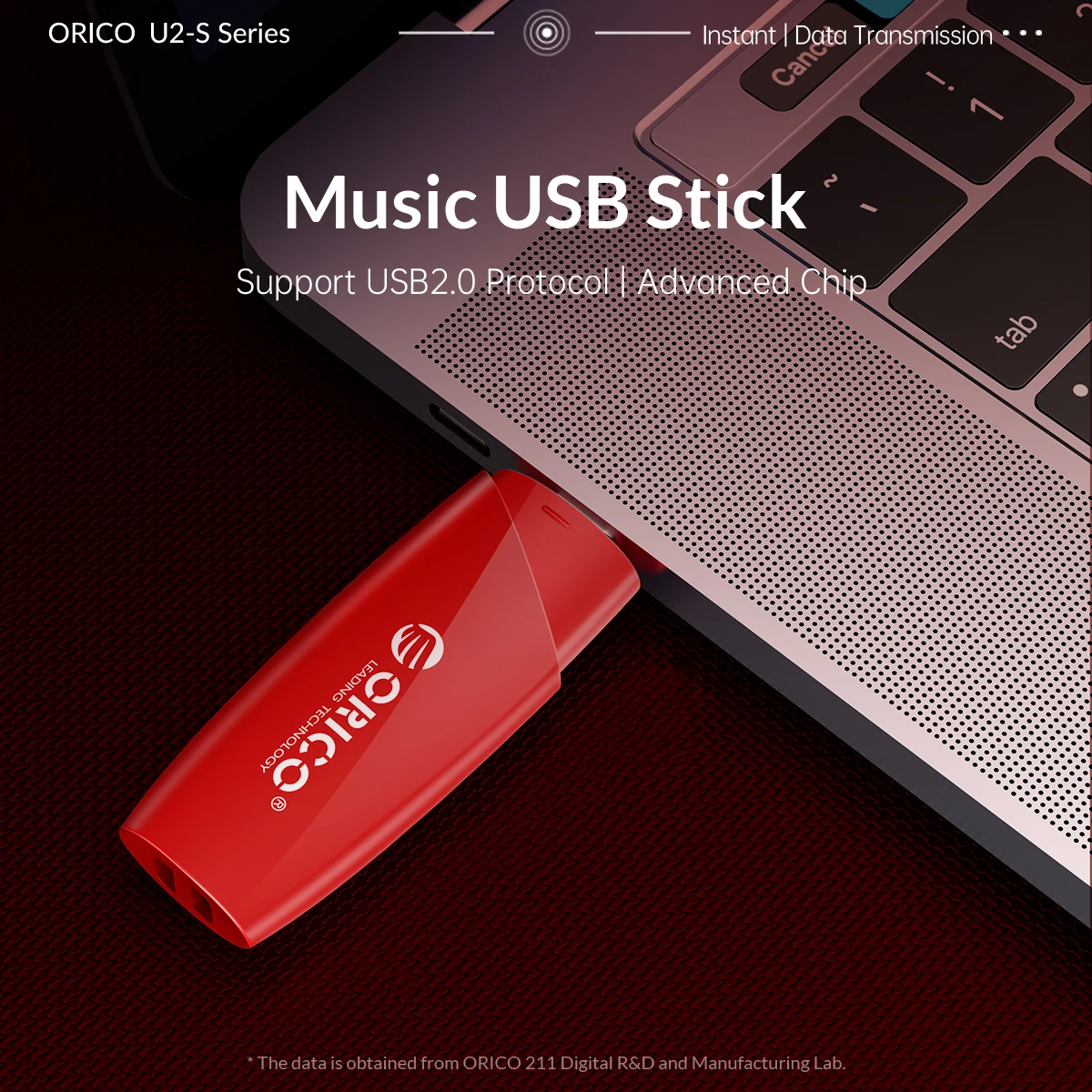 ORICO-unidad Flash USB 2,0 para almacenamiento externo, Pendrive de 4GB, 8GB, 32GB, 2,0, Color negro y rojo, nueva tendencia - imagen 3