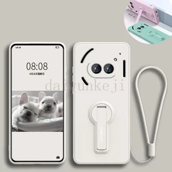 Funda de silicona líquida para teléfono Nothing Phone 2A Plus, Funda protectora suave a prueba de golpes con soporte