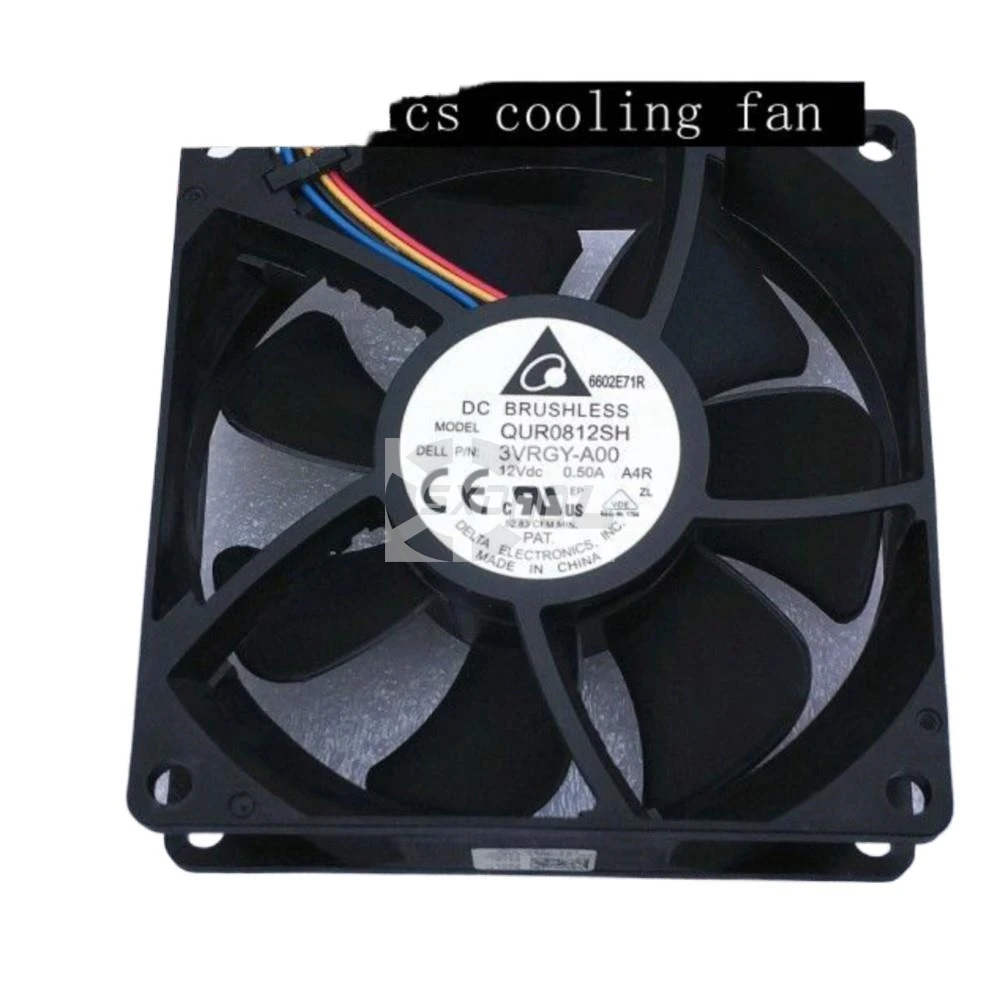 para Delta QUR0812SH 80 mm x 25 mm DC 12 V 0.5A PWM Ventilador de refrigeración 800-4400 RPM para servidores, aplicaciones industriales y de telecomunicaciones