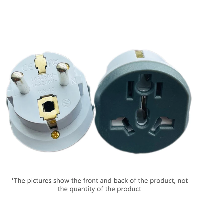 Convertidor de adaptador de enchufe europeo, enchufe Universal de pared de alta calidad, CA 16A 250V AU, EE. UU., Reino Unido, CN a adaptador de viaje de la UE - imagen 5