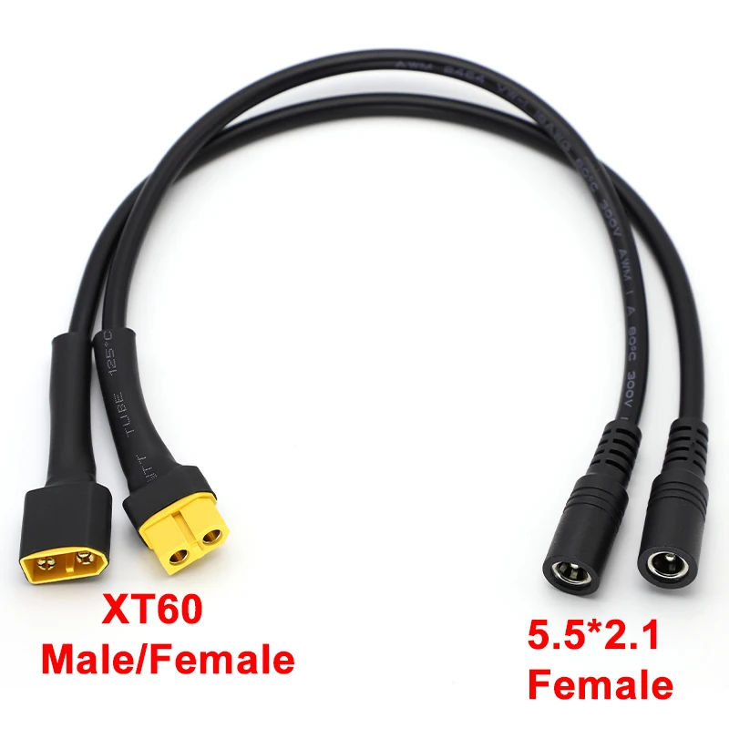 Conector XT60 Macho Hembra 18AWG – Cable DC5521 Silicona - imagen 4