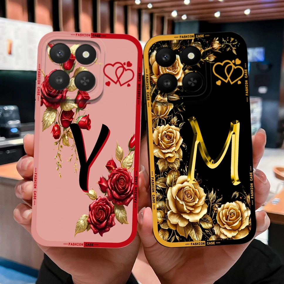 Para Honor X7D X7C X7A X7 4G 5G Funda de teléfono nombre letras suave suave cubierta de silicona líquida para Honor X 7 Funda de parachoques de alta calidad - imagen 2