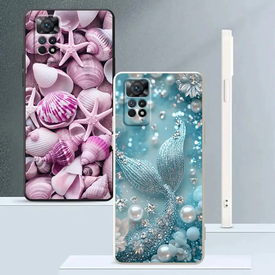 Funda de teléfono suave para Xiaomi Redmi Note 12s 10 14 Pro Plus 10 11 Pro 11s 13 12 ProPlus 10Lite Marinc Life cangrejos langostas