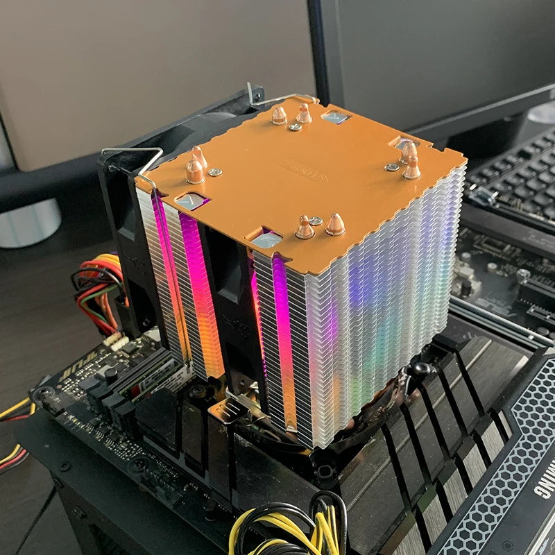 Radiador de CPU de refrigeración por aire X99, enfriador de CPU de 4 tubos de calor para Intel LGA 1366 1700 1200 1150 1151 1155 2011 X79 X99 AMD AM3 AM4 AM5 - imagen 5